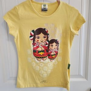 Karani-Art Yellow Mexican Dolls Shirt 💖